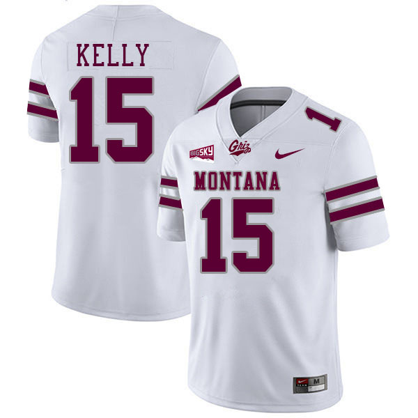 Montana Grizzlies #15 Bill Kelly College Football Jerseys,Uniforms Stitched Sale-White